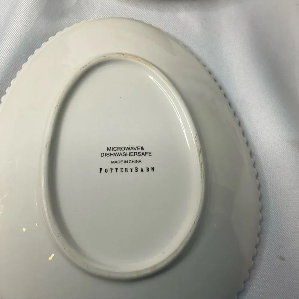 Pottery Barn‎ Easter Egg Plates Set of 4 Rare Cottage Core boxed
